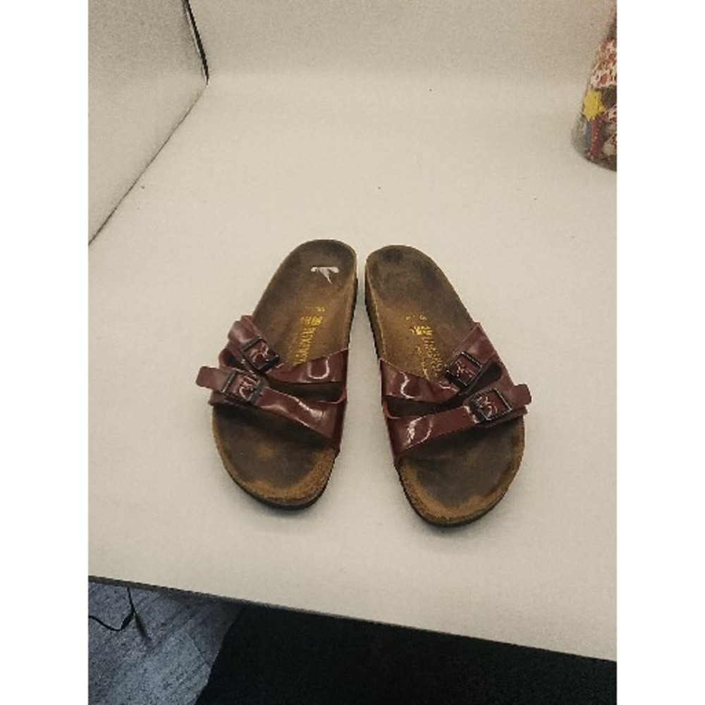 BIRKENSTOCK IBIZA GARNET PATENT BIRKO-FLOR WOMEN'S U.S 7.5 EU 39